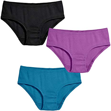 City Threads Girls' Certified Organic Cotton Briefs Underwear Made in USA