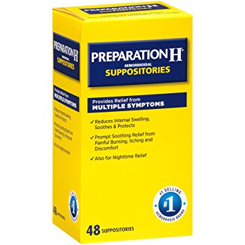 Preparation H Hemorrhoidal Suppositories (48-Count)