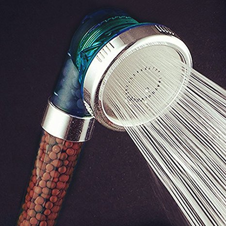 Filtration Shower Head ,PretiHom Ionic Filter Handheld with 3 Control Switch Shower Modes,200% High Pressure,30% Water Saving Ionic Handheld Showerhead