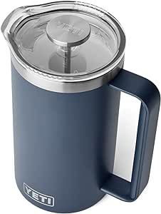 YETI Rambler 34 oz. French Press Coffee Maker, with GroundsControl Filter, Navy