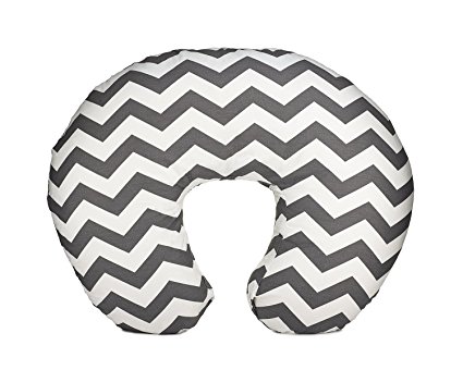 Org Store Premium Nursing Pillow Cover | Slipcover for Breastfeeding Pillows | Fits Boppy Pillows | Chevron Patterned (Gray)