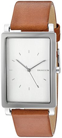 Hagen Rectangular Leather Watch