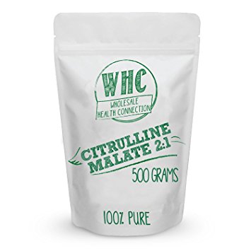 Citrulline Malate Powder 500 g (167 Servings) - Bulk Pre Workout Sports Nutrition - L-Citrulline Complex Supplement - Natural Unflavored