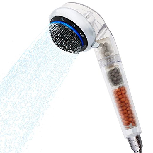 Hand Held Filtered Shower Head (Cartridge Type) - 7 Spray Settings for a Full Spa Experience (Hose Not Included)