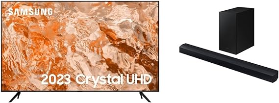 Samsung 50 Inch CU7110 UHD HDR Smart TV (2023) C430 Soundbar Speaker (2023)