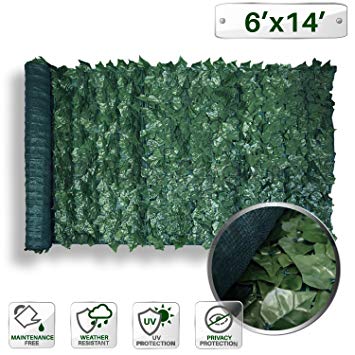 PATIO Paradise 6' x 14' Faux Ivy Privacy Fence Screen Mesh Back-Artificial Leaf Vine Hedge Outdoor Decor-Garden Backyard Decoration Panels Fence Cover