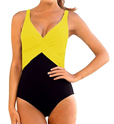 Upopby Women's Tummy Control One Piece Plus Size Swimsuit Monokinis Swimwear