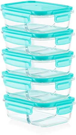 Pyrex Mealbox Bento Box, divided glass food storage containers, 10-Piece