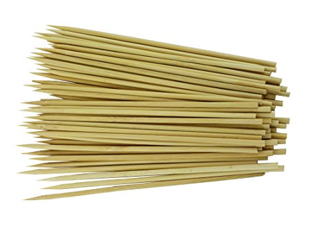 6" 300 pcs Natural Bamboo Skewers