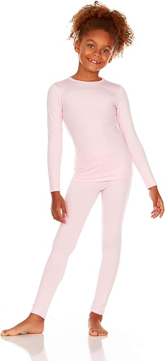 Thermajane Thermal Underwear for Kids Long Johns, Girls Thermal Underwear Set, Base Layer Kids Long Underwear