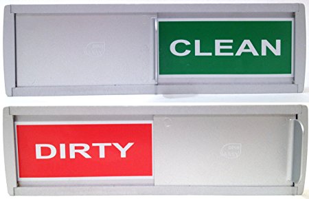 Dirty Clean Dishwasher Magnet Sign - in Silver Dish Nanny clean and dirty signs