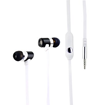 HAITRAL 3.5mm In-Ear Earbud Earphone Headset Headphone For iPhone iPod Samsung Phone MP3 (White)