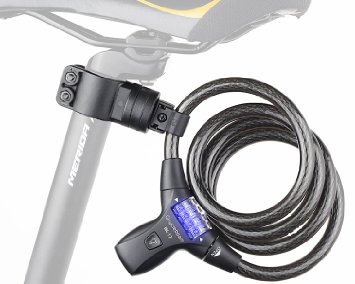 LED Illuminated Combination Bike Lock - Best Bike Lock for Night Riders - CycleBeamTM IBL-12