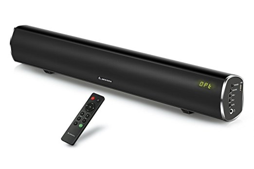 ARVICKA Sound Bar, 2.1CH Bluetooth TV Speaker Bar, Powerful Sound with Built-in Subwoofer for TV, Multiple Connections, Louder Version