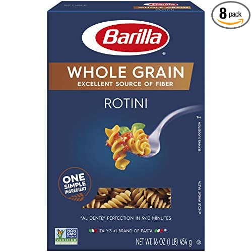 Barilla Whole Grain Pasta, Rotini, 16 Ounce (Pack of 8)