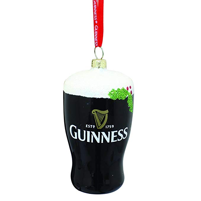 Guinness Christmas Decoration - Pint, Glass, Holly