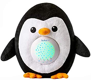 Bubzi Co Baby & Toddler White Noise Sound Machine Sleep Aid Penguin Baby Gifts – Moms Top Baby Shower Gift - Lull Babies, Toddlers & Kids Asleep Portable Baby Soother Star Projector Night Light