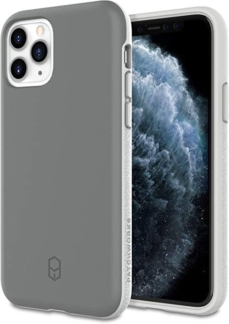 PATCHWORKS iPhone 11 Pro Case [Level ITG Series] Thin Hybrid Shockproof Dual Layer TPU   PC Case [Military Grade Drop Test Certified] [Wireless Charging Compatible], Gray