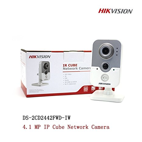 Hikvision IP Camera 4MP PoE Indoor IR Wireless WiFi Cube Camera with WDR DS-2CD2442FWD-IW 2.8mm-International English Version