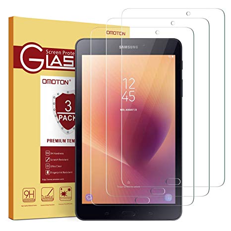 OMOTON[3 Pack] Screen Protector for Tab A 8.0 2017(SM-T380), Tempered Glass/High Definition/Bubble Free Screen Protector for Samsung Galaxry Tab A 8.0 inch 2017 Released