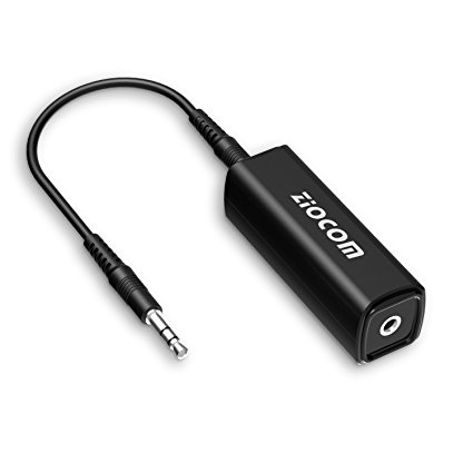ZIOCOM Ground Loop Noise Isolator for Car Audio and Home Stereo System with 3.5mm Audio Cable