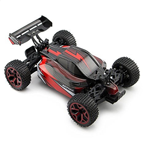 Zhencheng 1/18 Scale Electric RC Off Road Truck 2.4Ghz 4WD Extreme Speed Buggy 4x4 Racing RC Car Toy Vehicle,Red