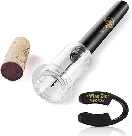 Wine Ziz Wine Air Pressure Pump Bottle Opener | Foil Cutter | Amazingly Simple Wine Opener Air Pressure Wine Opener | Wine Pump Easy Cork Remover Corkscrew | Screw Out Tool | Great For Wine Lovers