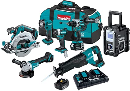 Makita XT707PT 18V LXT Lithium-Ion Brushless Cordless 7-Pc. Combo Kit (5.0Ah)