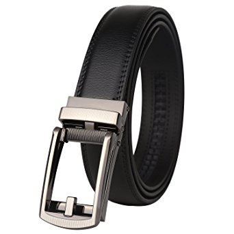 Dante Men's Real Leather Ratchet Dress Belt with Linxx Buckle-30mm(1 1/8") Wide-with Elegant Gift Box