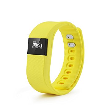 ATETION TW64 Smart Watch Bluetooth Watch Bracelet Smart band Calorie Counter Wireless Pedometer Sport Activity Tracker For iPhone Samsung Android IOS Phone (yellow)
