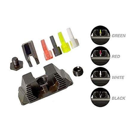 Strike Industries Modular Blade Sights for Glock - Fiber Optic Front and Rear Sight for Handgun with 4 Colors
