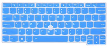 Keyboard Silicone Cover for Lenovo Yoga 260, Yoga 370, ThinkPad X230S X240 X 240S X250 X 260 X270 X 280, Thinkpad X380 Yoga Laptop, Blue