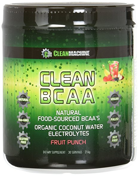 Clean Machine BCAA Fruit Punch Powder, 30 Count
