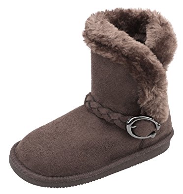 Arctic Paw Boys Girls Boots Winter Warm Sherpa Lined Faux Fur Kids Snow Boots