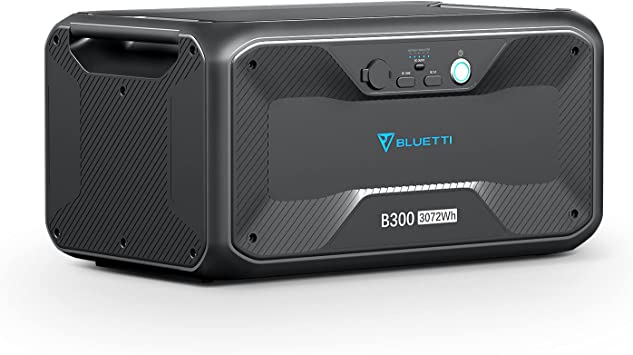 BLUETTI B300 3072Wh Expansion Battery for AC300/AC200MAX/AC200P/EB240/EB150, Expand AC300 w/ 4 Extra Battery,Portable Power Station w/ 100W USB-C & DC12V Emergency Backup Battery for Home Van Outdoor Camp