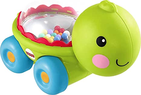 Fisher-Price Poppity Pop Turtle, infant push-along vehicle that encourages crawling