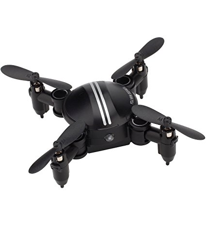 TOZO® FDJ MINI Drone RC Quadcopter Altitude Hold Mode Folding RTF 3D 360 Degree Height Hold Easy Fly Steady for learning, Black