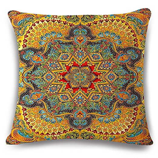 The Boho style the ring geometry Pillow Case Cotton Blend Linen Cushion Cover Sofa Decorative Square 18 Inches family life (10)