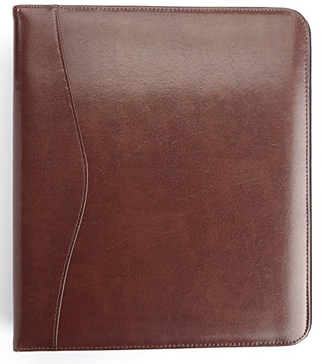 ROYCE Executive 2" 2 Inch D Ring Binder in Leather - British Tan