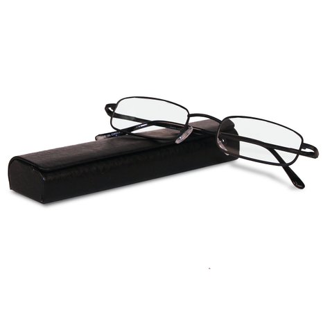Classic Spring Hinged Reading Glass with Leather Case