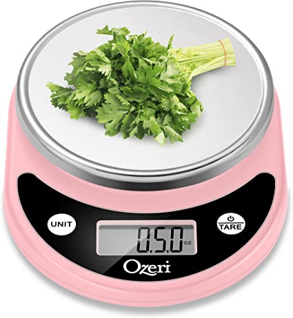 Ozeri Pronto Digital Multifunction Kitchen and Food Scale,Crystal Rose