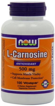 NOW Foods L-carnosine 500mg 100 Vegetarian Capsules