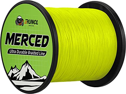 RUNCL Braided Fishing Line Merced, 1000 500 300 Yards Braided Line 4 8 Strands, 6-200LB - Proprietary Weaving Tech, Thin-Coating Tech, Stronger Smoother - Fishing Line for Freshwater Saltwater…