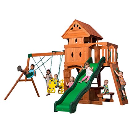 Backyard Discovery Monterey All Cedar Wood Playset Swing Set