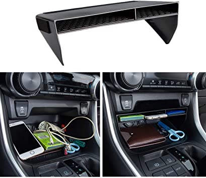 JDMCAR Center Console Organizer Compatible with Toyota RAV4 2022 2021 2020 2019, ABS Material Insert Tray Gear Shift Secondary Storage Box