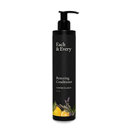 Each & Every Restoring Conditioner, Sulfate and Silicone Free | Made with Essential Oils, Plant-Based Vegan Formula (Lavender & Lemon)