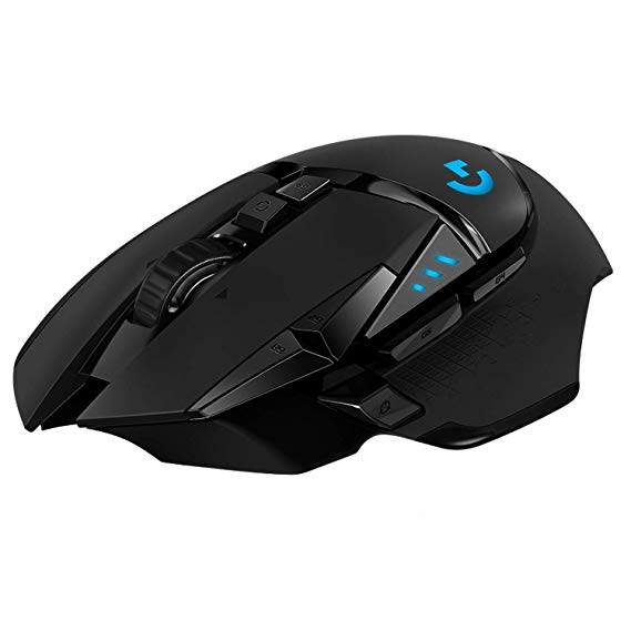 Logitech G502 LIGHTSPEED Wireless Gaming Mouse (LIGHTSYNC RGB Mice, 16000 DPI, 11 Programmable Buttons, Laptop PC Computer Mouse, 6 Adjustable Weights, Next-Generation HERO Sensor) - Black