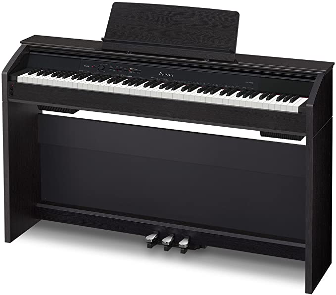 Casio PX860 BK Privia Digital Home Piano, Black with Power Supply