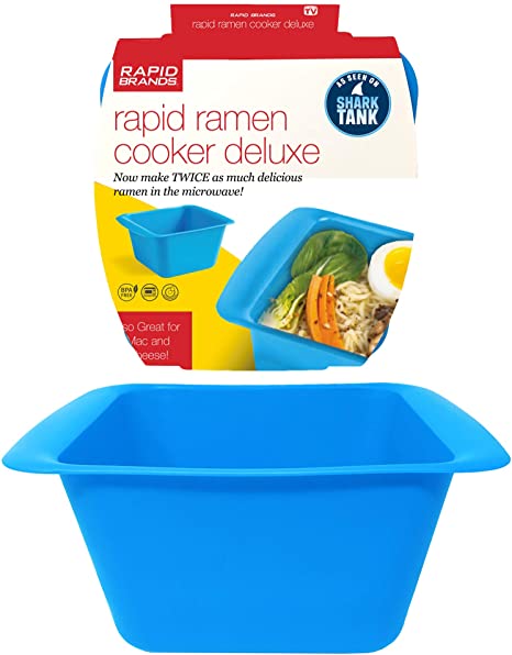 Rapid Ramen Cooker Deluxe | Microwave 2 Packs of Ramen in 3 Minutes | Perfect for Dorm, Small Kitchen, or Office | Dishwasher-Safe, Microwaveable, & BPA-Free