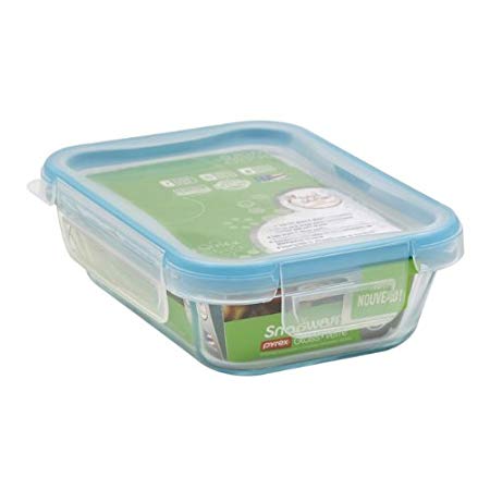 Snapware 1112403 6 Cup Glass Rectangle With Plastic Lid